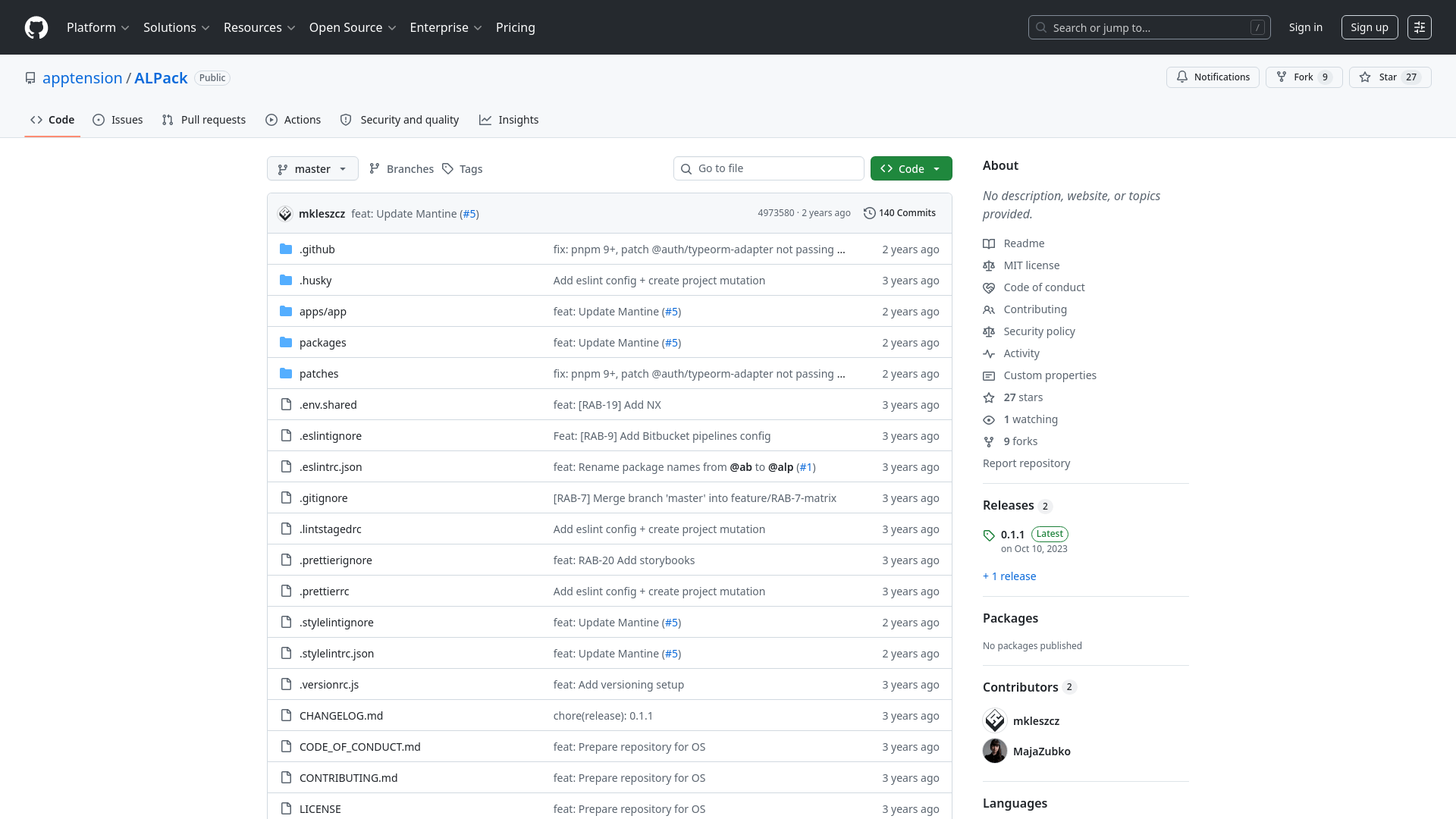 Screenshot of AlPack