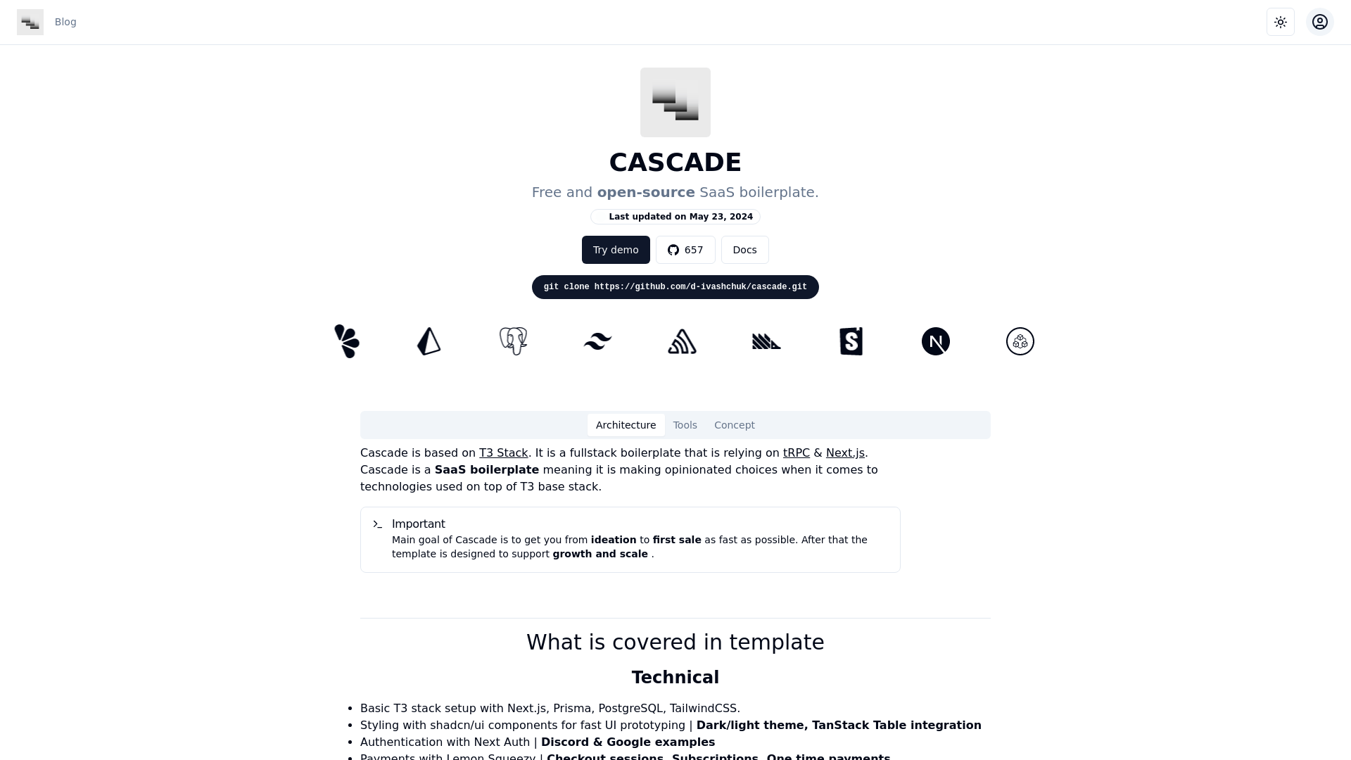 Screenshot of Cascade