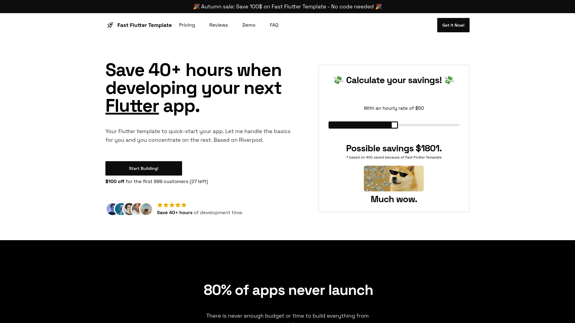 Screenshot of Fast Flutter Template