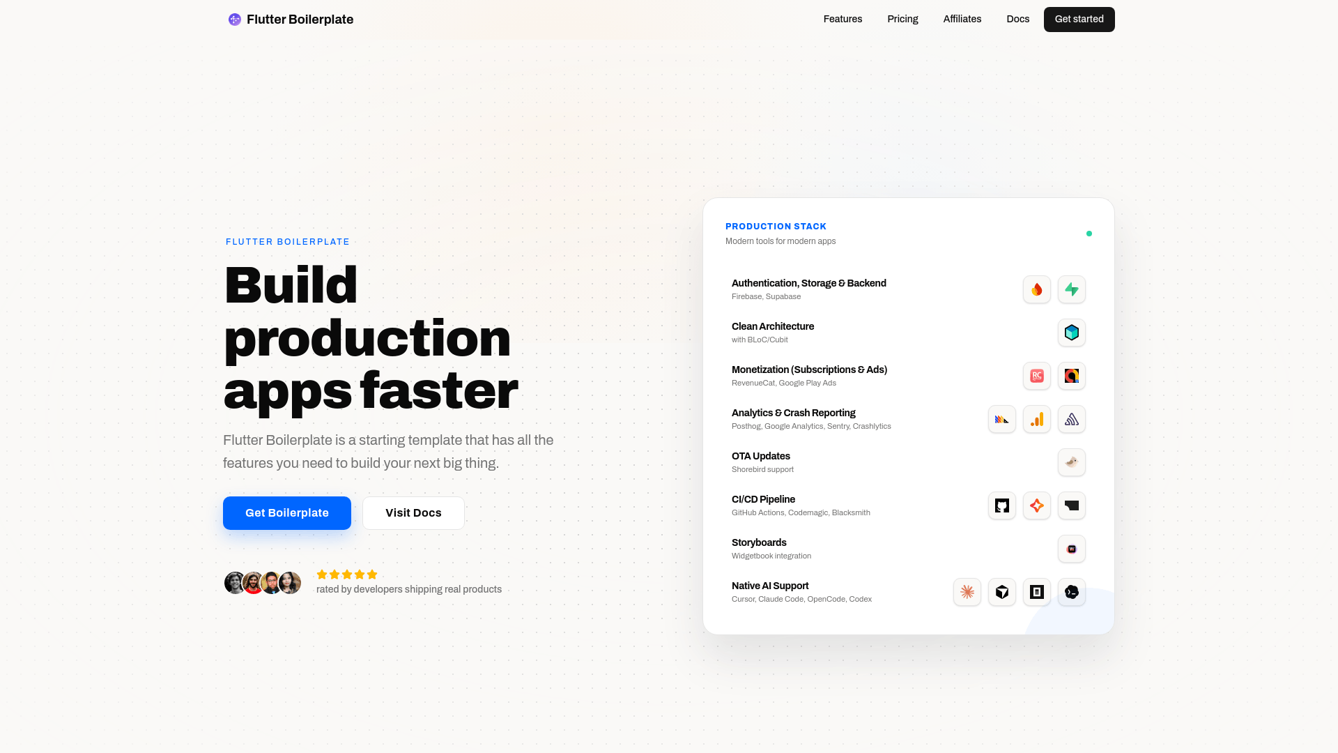 Screenshot of Flutter Boilerplate