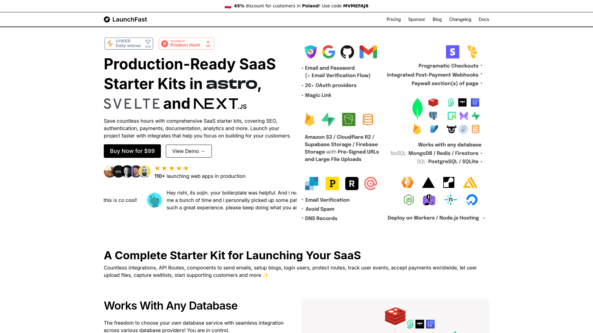 Screenshot of LaunchFast