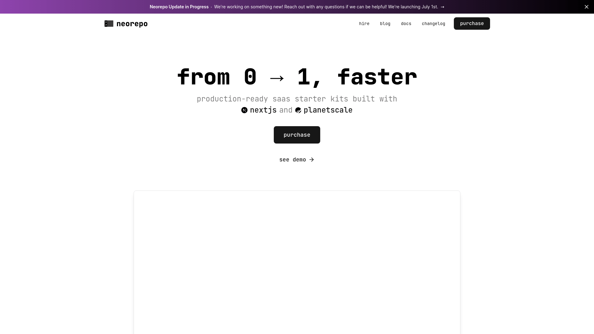 Screenshot of Neorepo