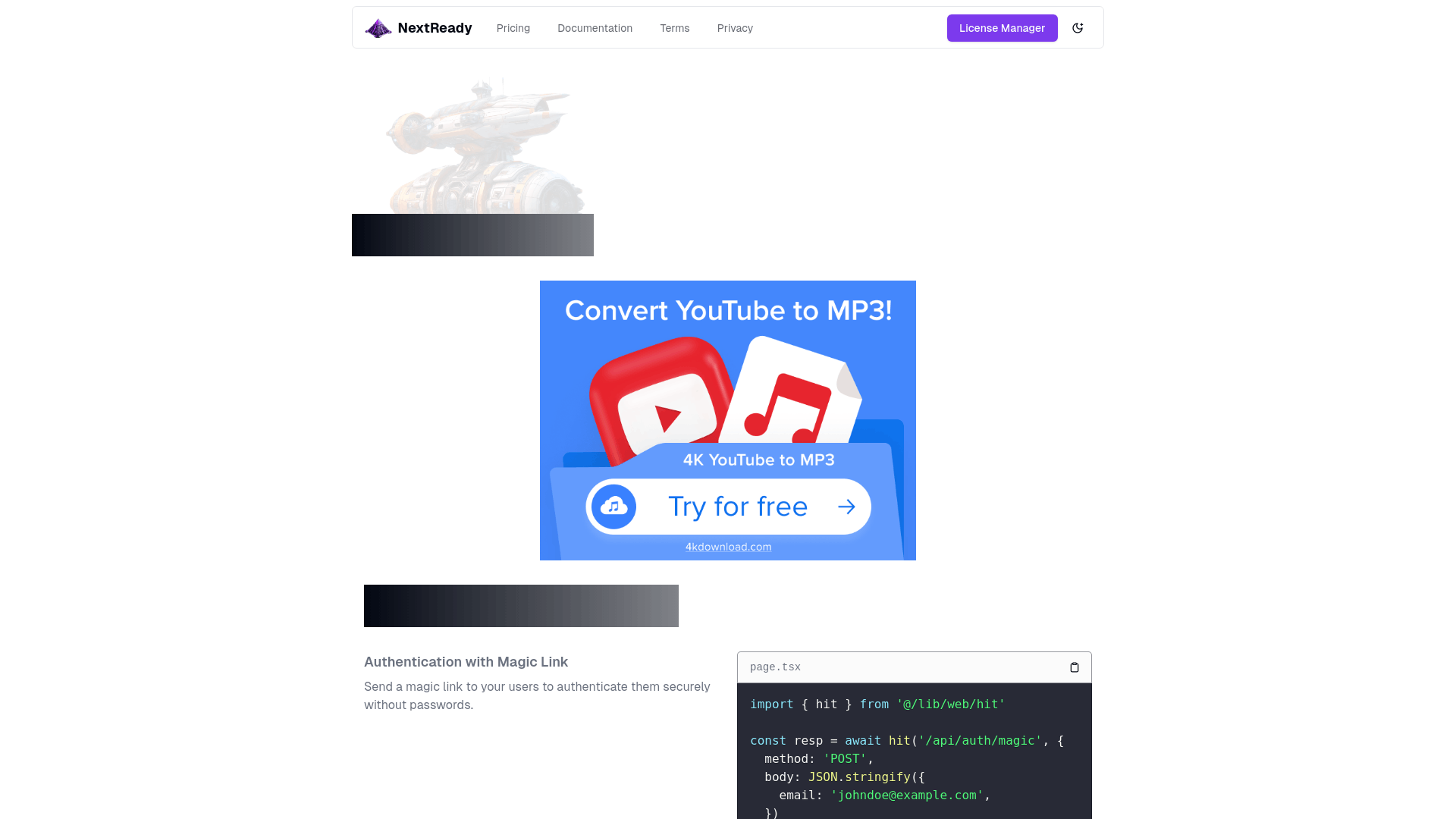 Screenshot of NextReady