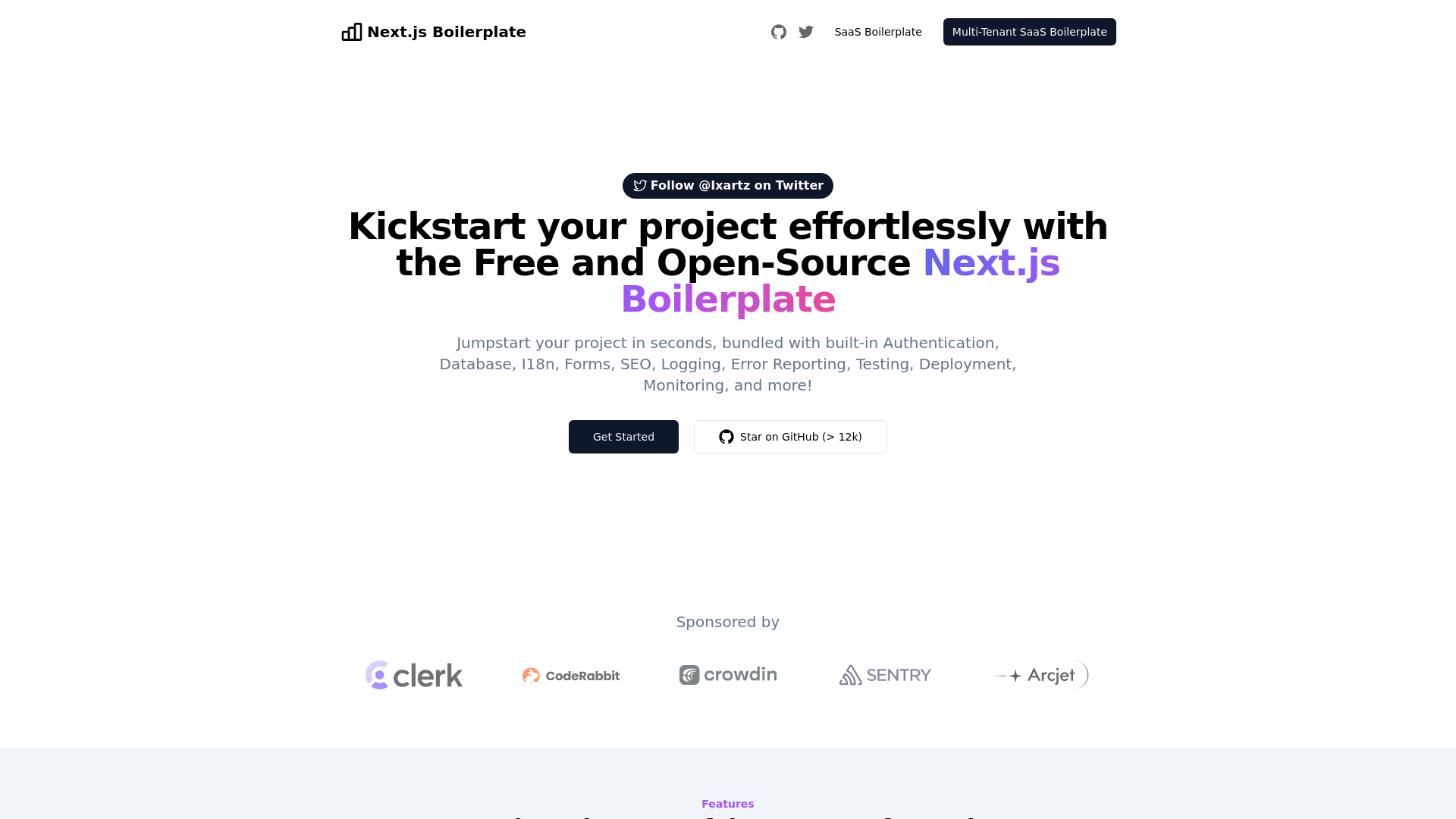 Screenshot of Next.js Boilerplate