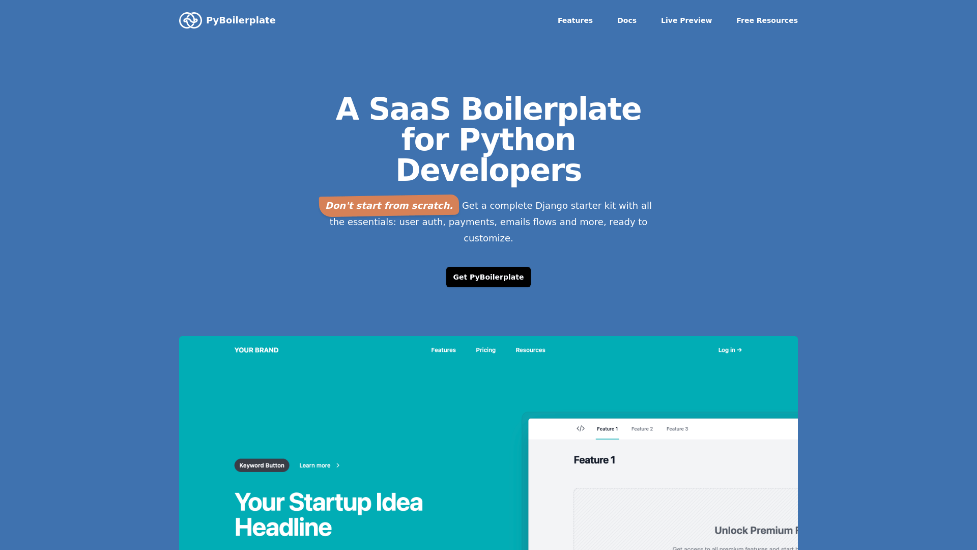 Screenshot of PyBoilerplate