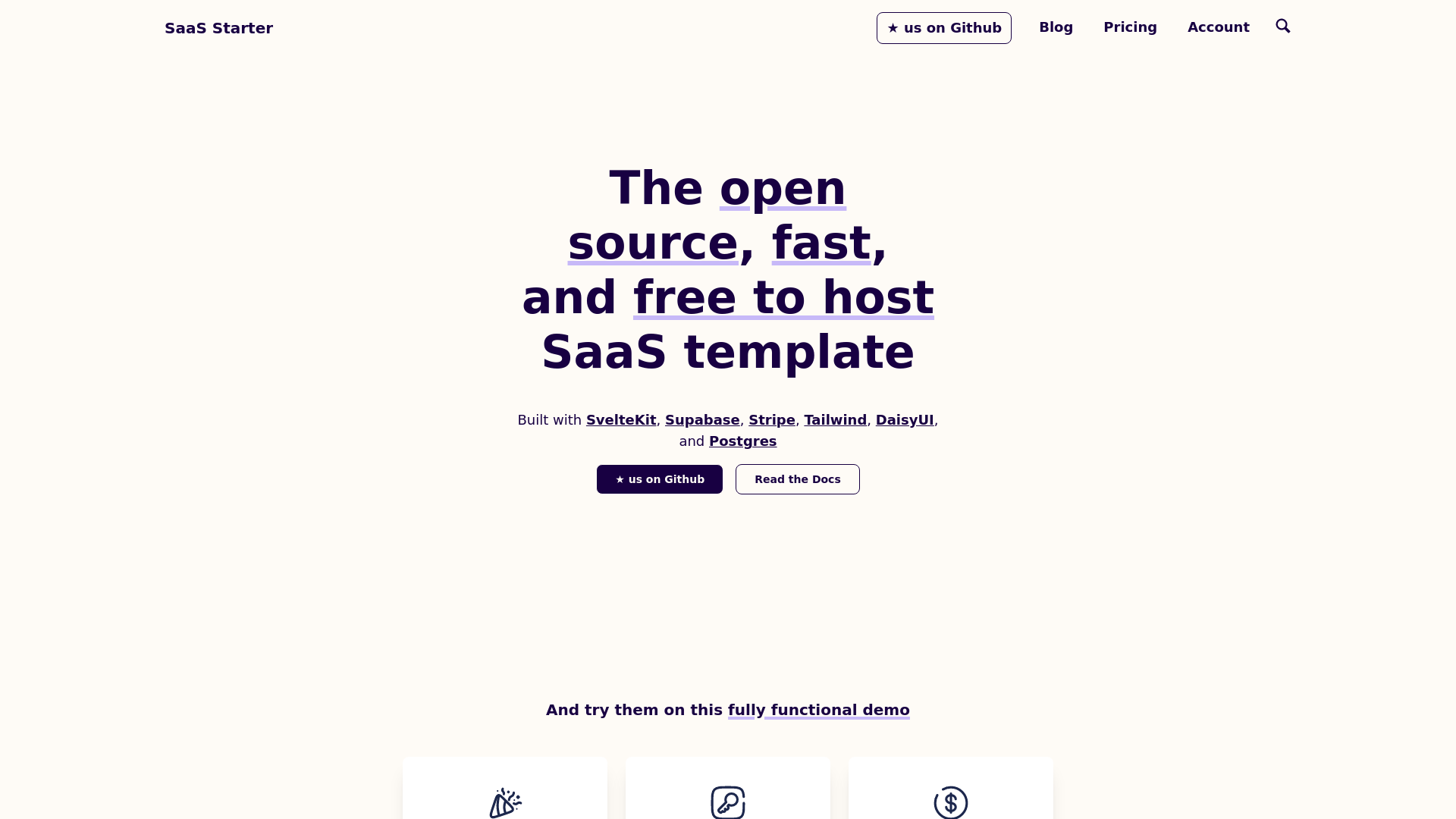 Screenshot of SaaS Starter Work