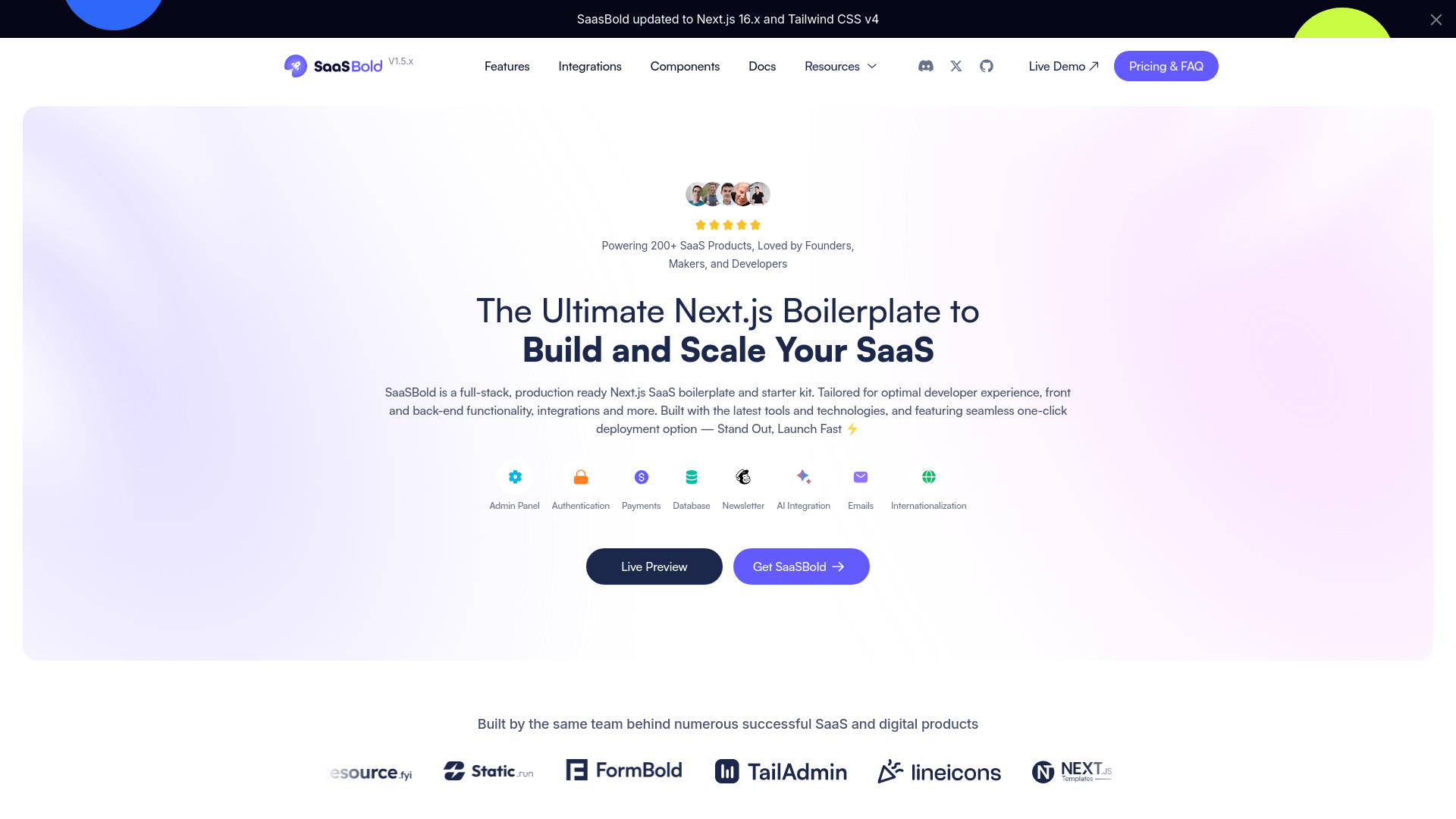 Screenshot of SaaSBold