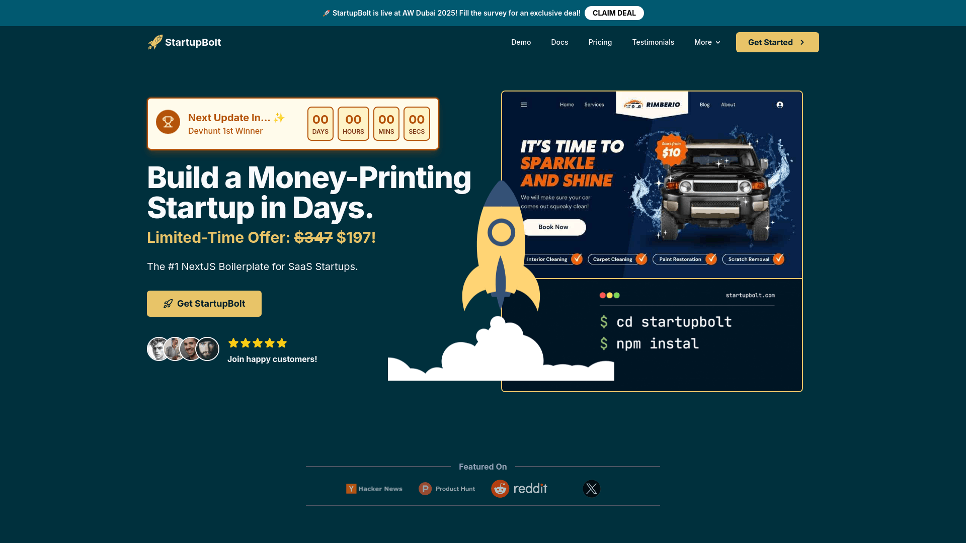 Screenshot of StartupBolt