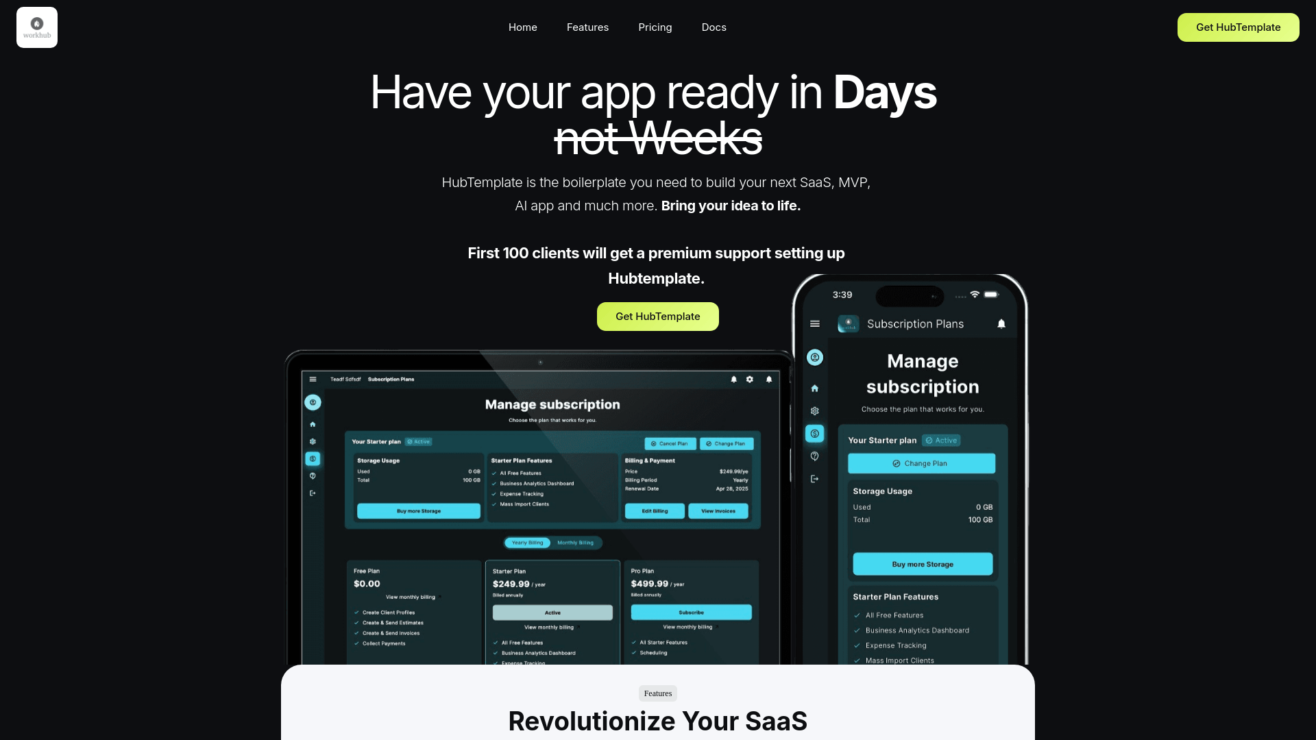 Screenshot of Workhub