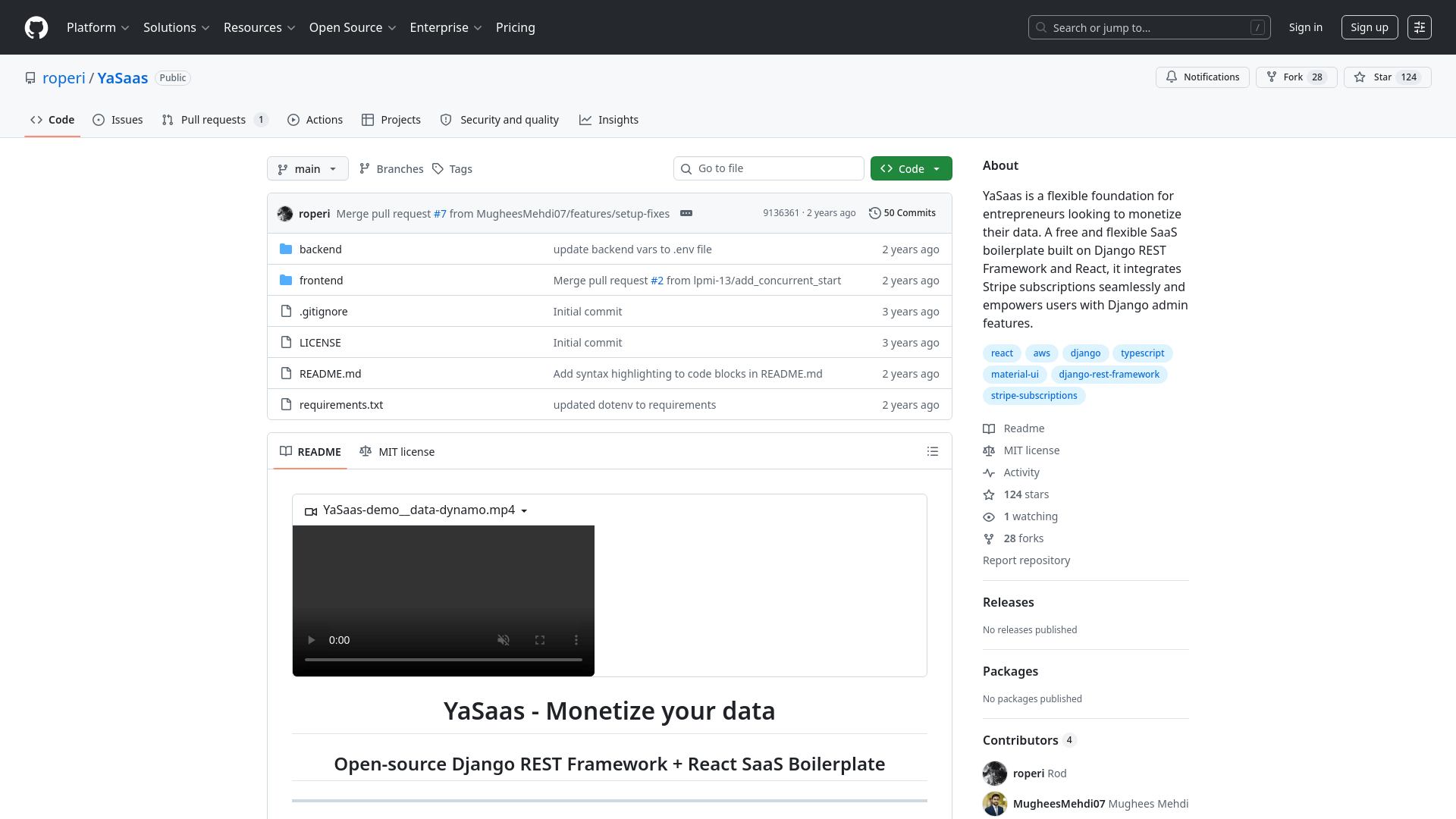Screenshot of YaSaas